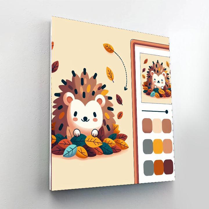 Merry Hedgehog Gathering Paint By Color