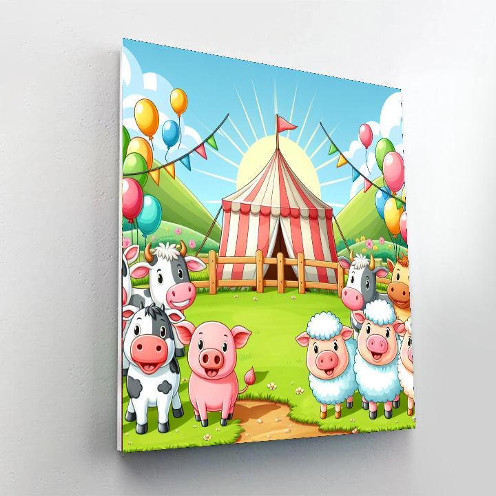 Funky Farm Festival Paint By Number