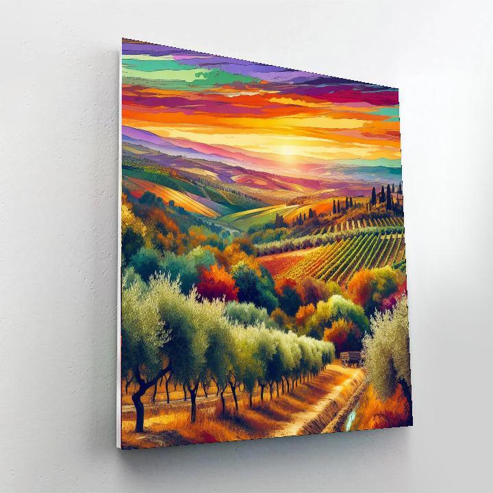 Vintage Italian Countryside Painting By Numbers Kit