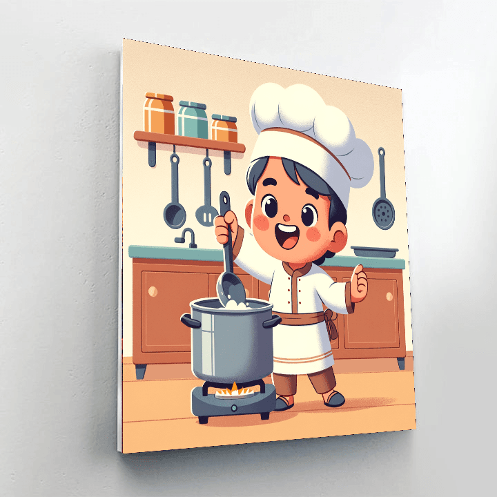 Little Chef In The Kitchen Paint By Color
