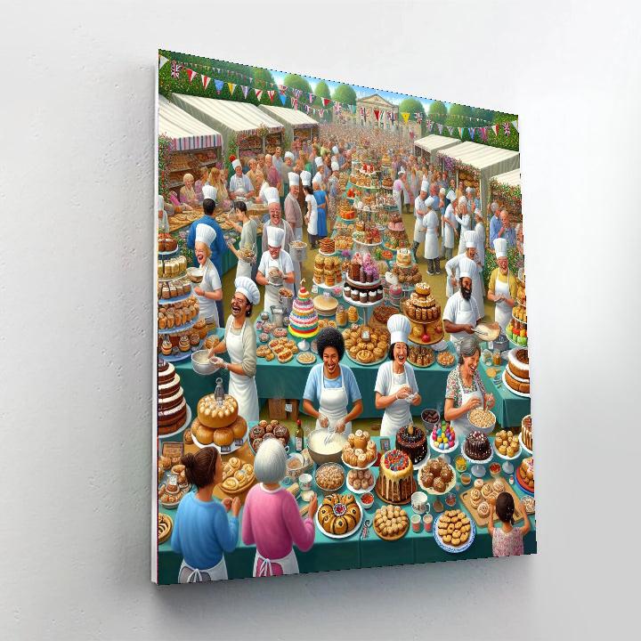 The Great British Bake Off Fest Painting Number Kit