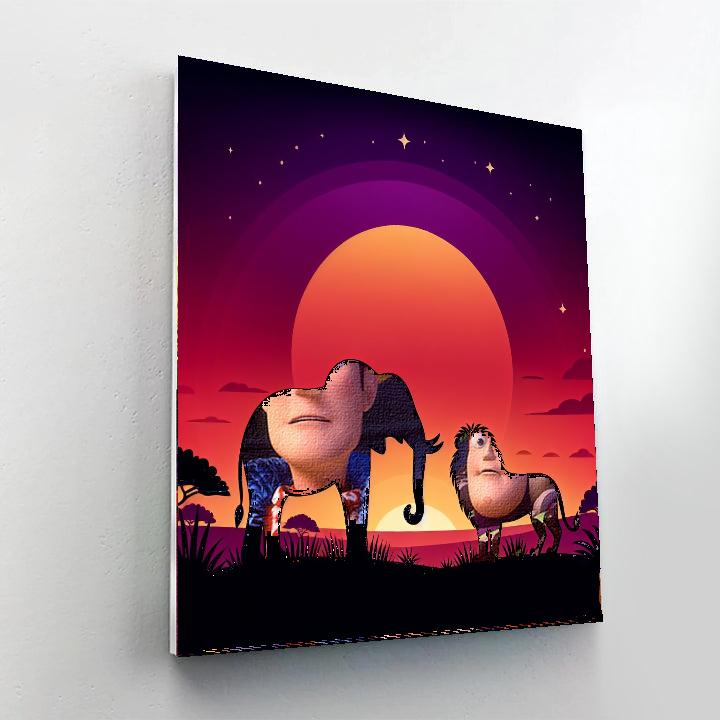 Safari Sunset Scenes Paint By Numbers