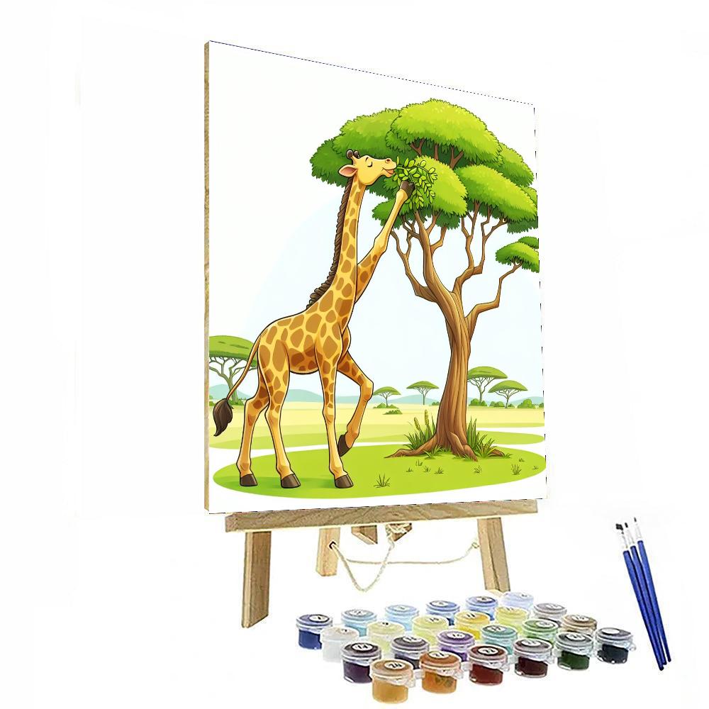 Gregarious Giraffe Paint By Numbers Art