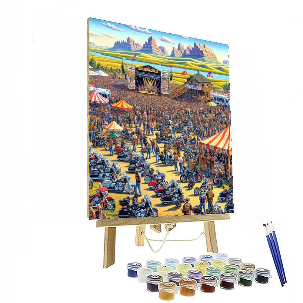 Sturgis Motorcycle Rally Paint By Numbers Art