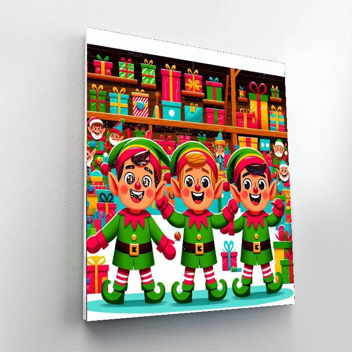 Happy Holiday Workshop DIY Paint By Numbers