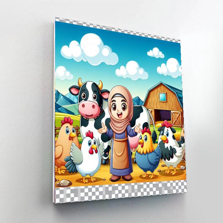 Cheery Farm Day Number Painting