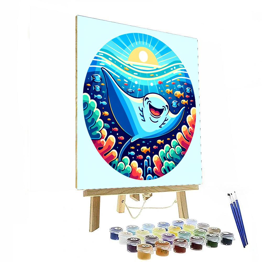Magical Manta Ray Paint By Color