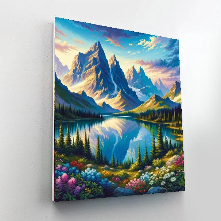 Breathtaking Mountain Landscape Paint By Numbers