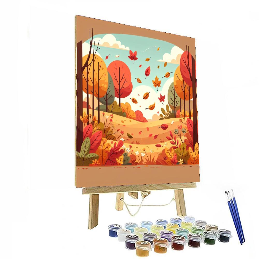 Autumn Leaves Adventure Paint By Numbers Art