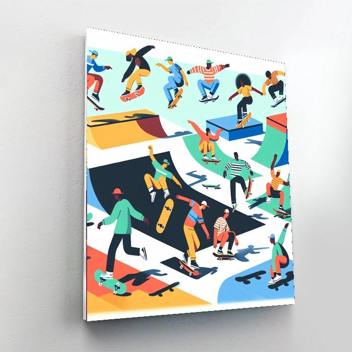 Urban Skate Park DIY Paint By Numbers