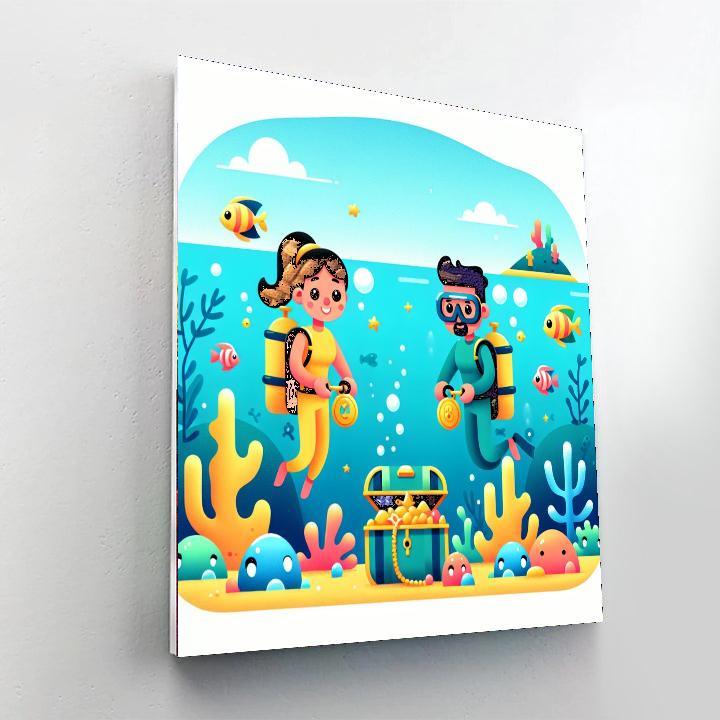 Undersea Treasure Voyage Numbered Painting Kits
