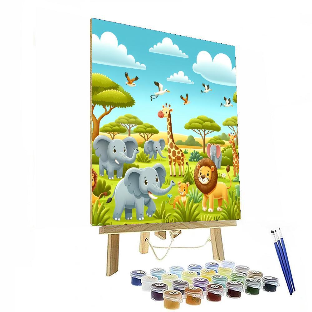 Animal Adventure Safari Paint By Numbers