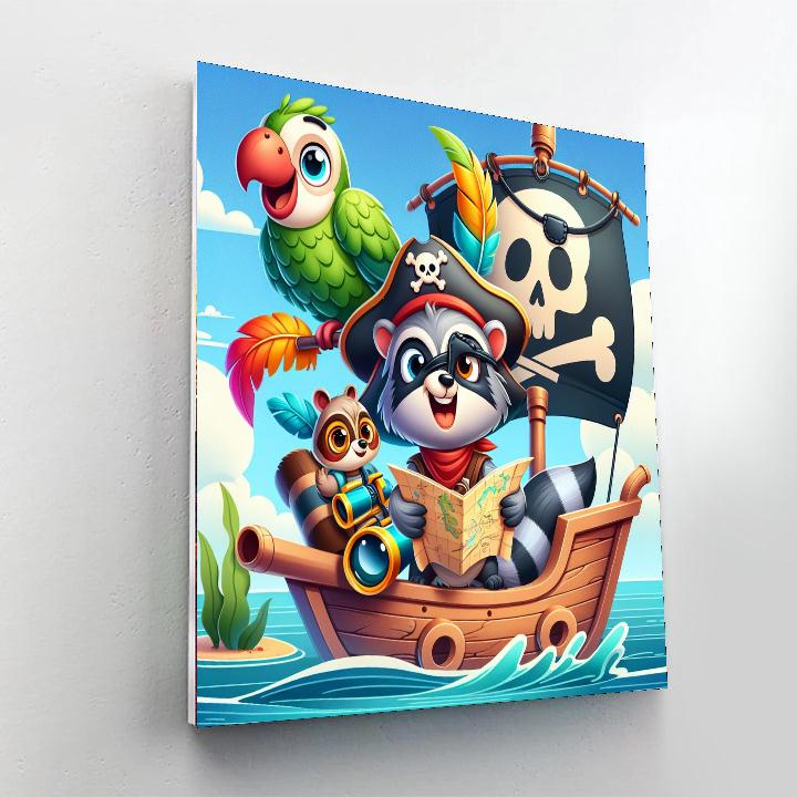 Adventure With Animal Pirates Paint By Number