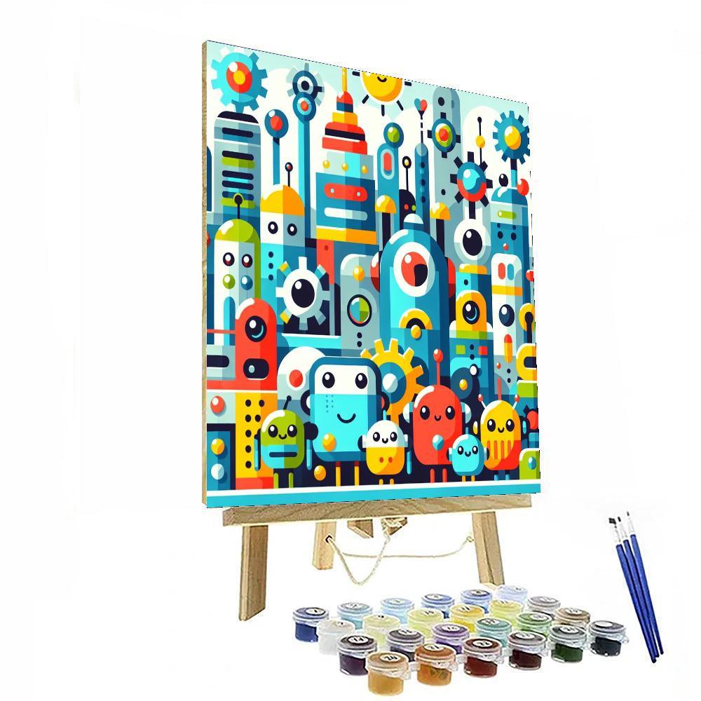 Playful Robots Paint By Numbers