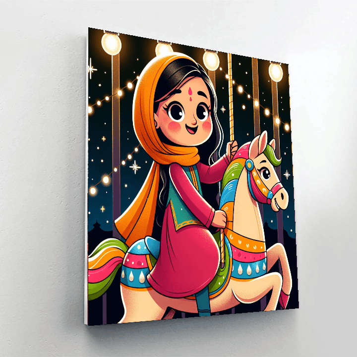 Starlight Carousel Magic DIY Paint By Numbers