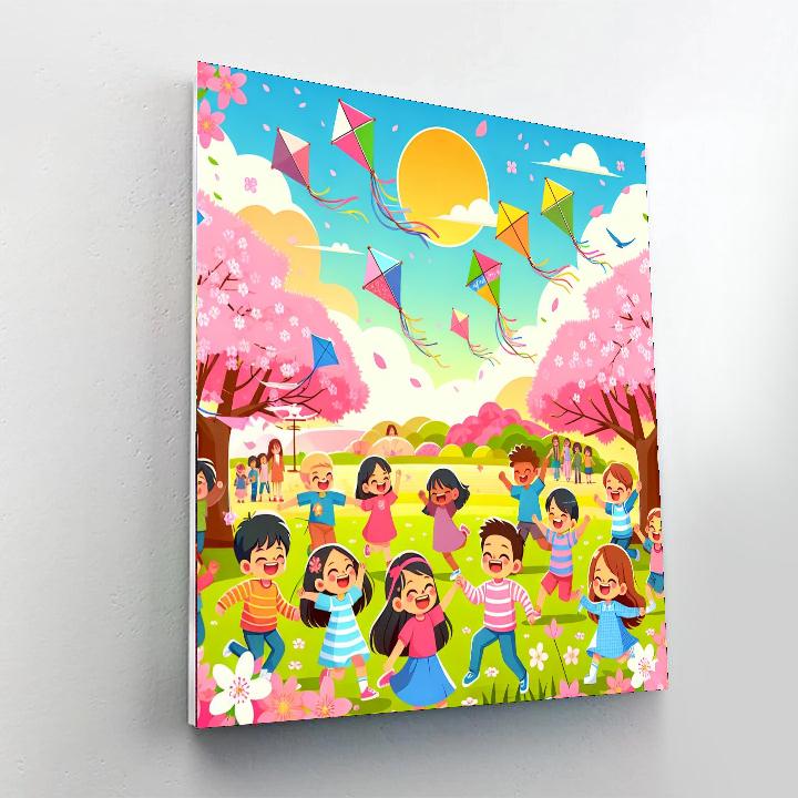 Cheery Cherry Blossom Celebration Painting Number Kit