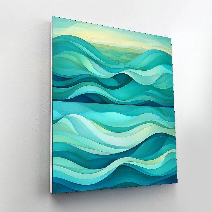 Michelangelo Inspired Ethereal Wave  DIY Paint By Numbers