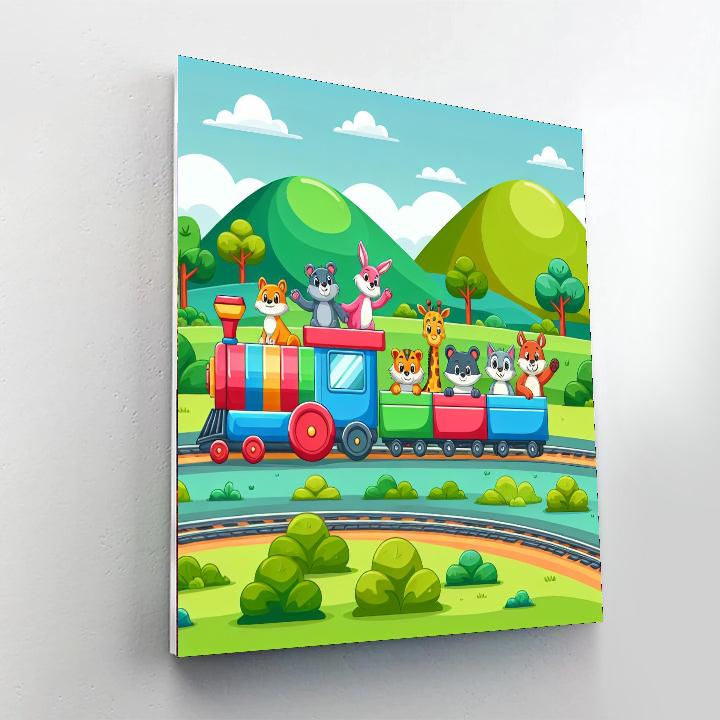 Adventurous Train Ride Number Painting