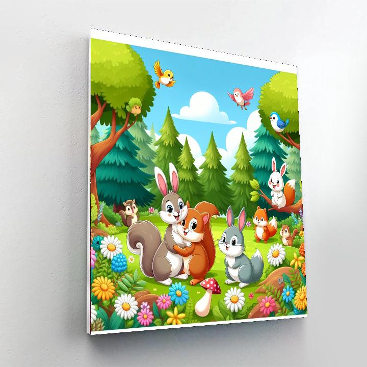 Cozy Animal Home DIY Paint By Numbers