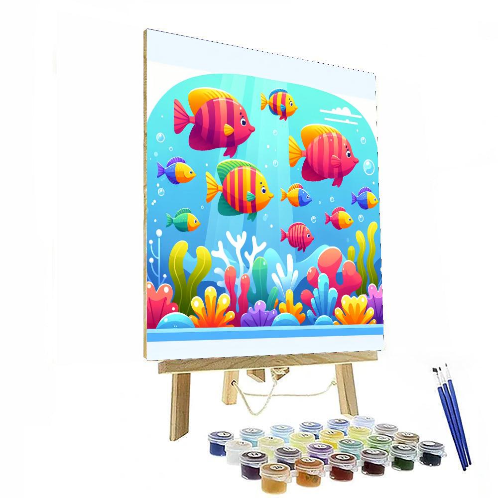 Tropical Fish Reef Dance Numbered Painting Kits