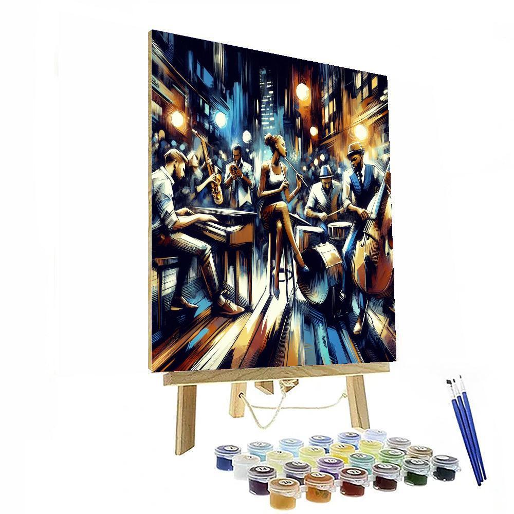 Chic City Jazz Night Painting By Numbers Kit