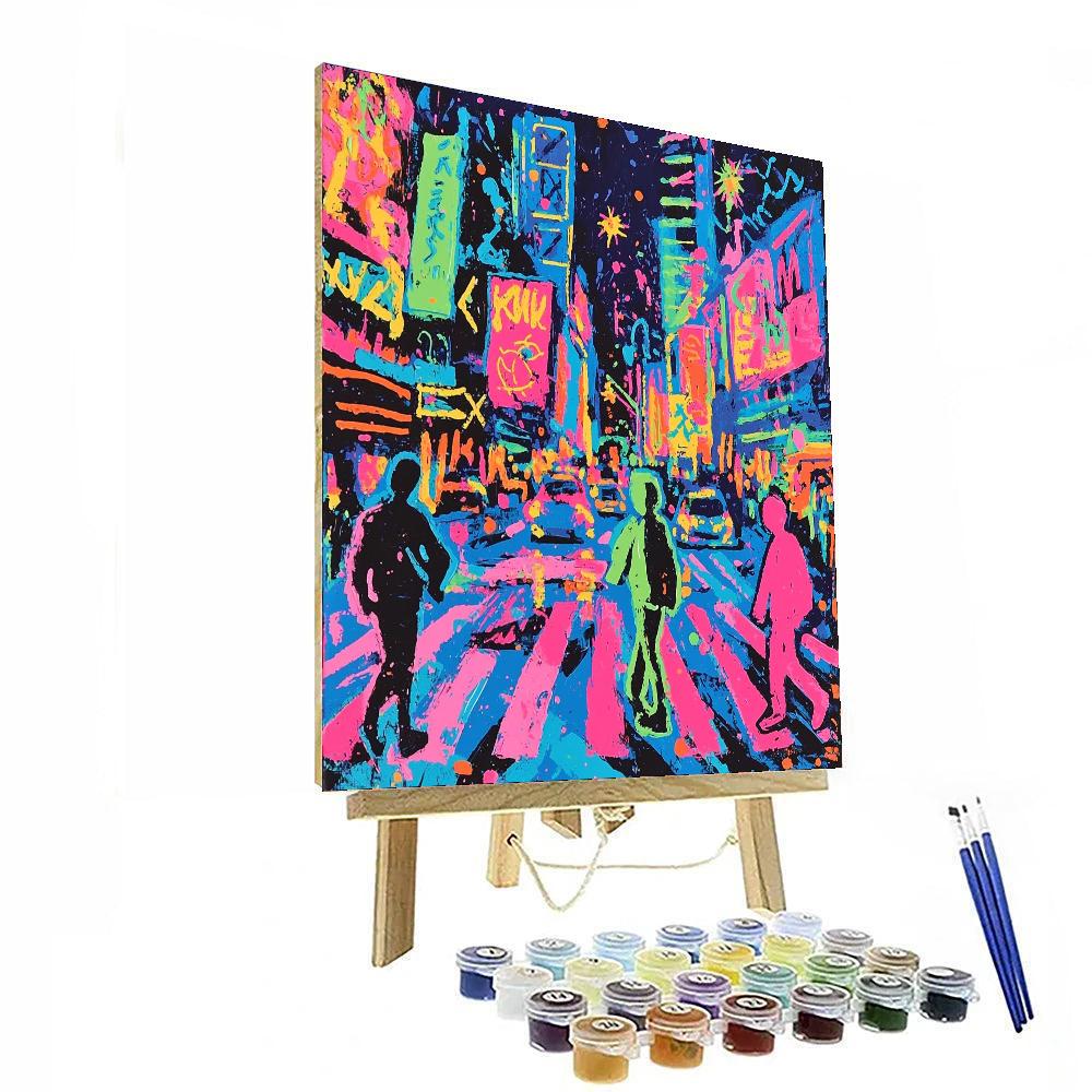 Haring Inspired Neon Urban Jungle  Paint By Numbers