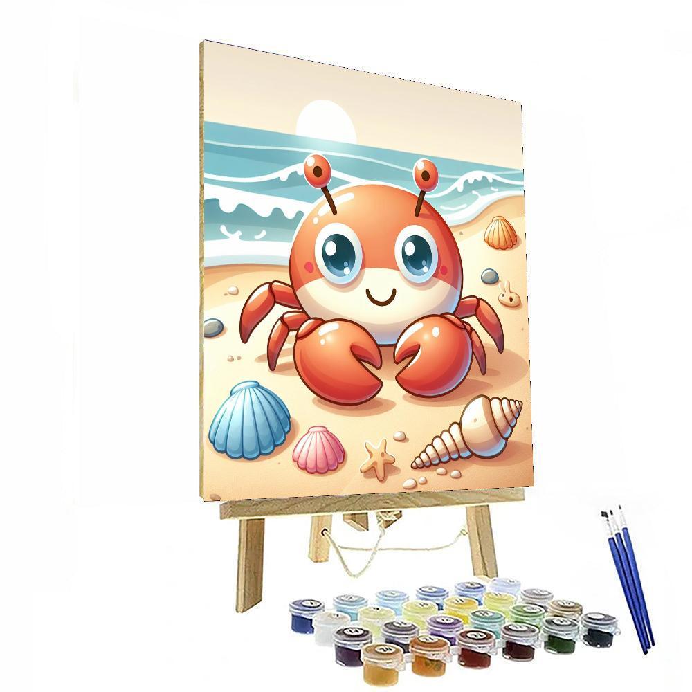 Curious Crab's Coastal Crawl Painting Number Kit