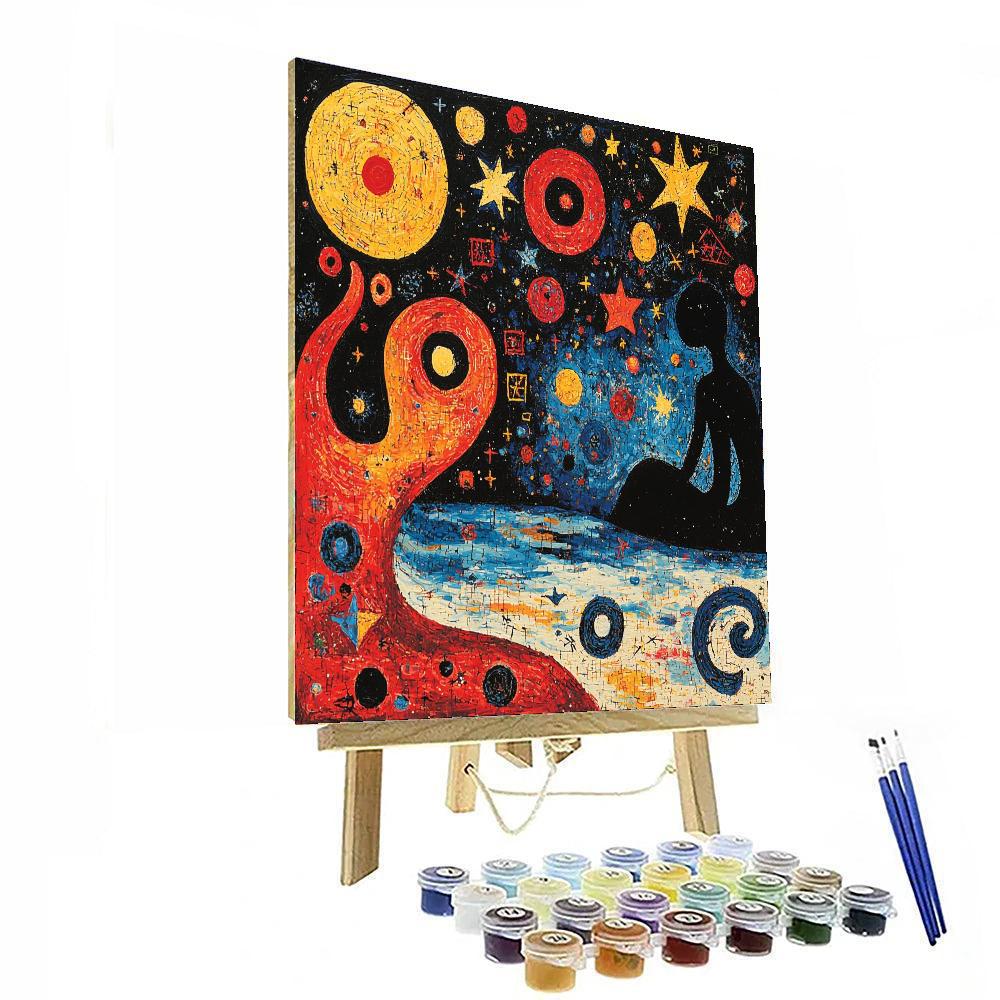 Joan Miró Inspired Galactic Curiosity  Paint By Numbers Art