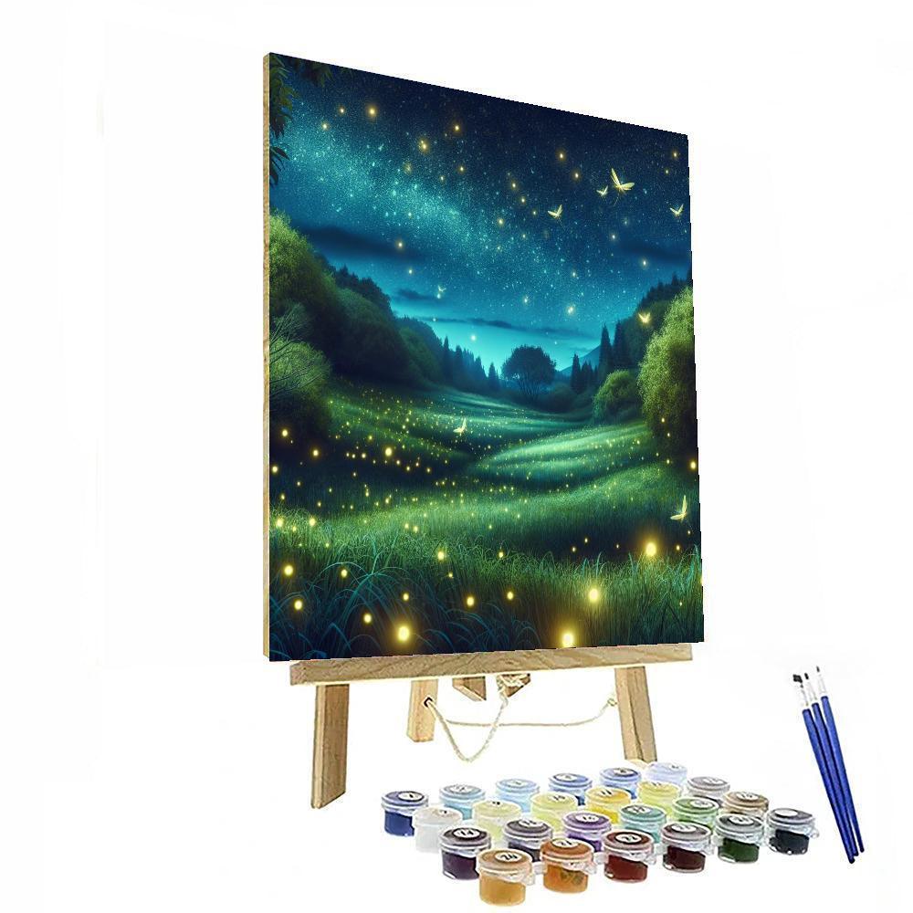 Dancing Fireflies Night Paint By Numbers Art