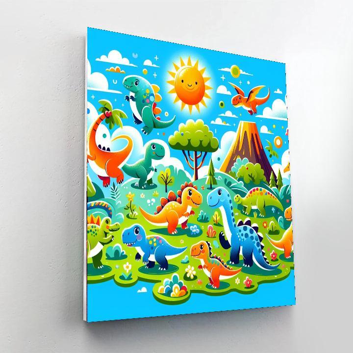 Adventures With Friendly Dinosaurs Paint By Color