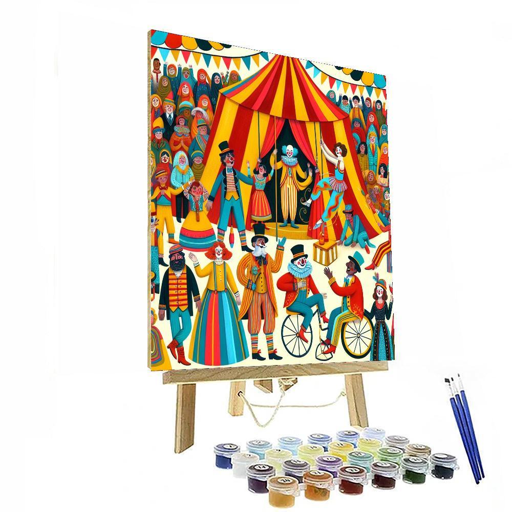 Playful Circus Performers Paint By Number
