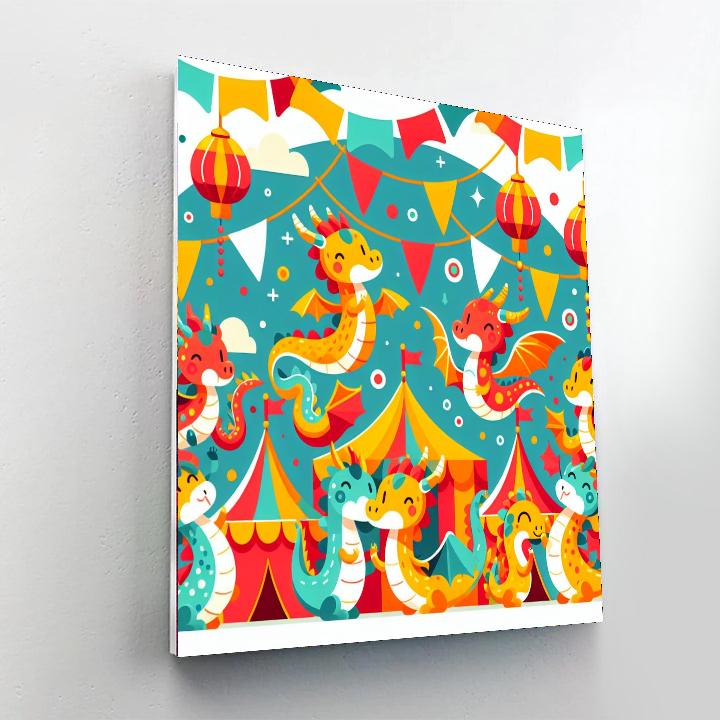 Dazzling Dragon Festival Paint By Numbers Kits