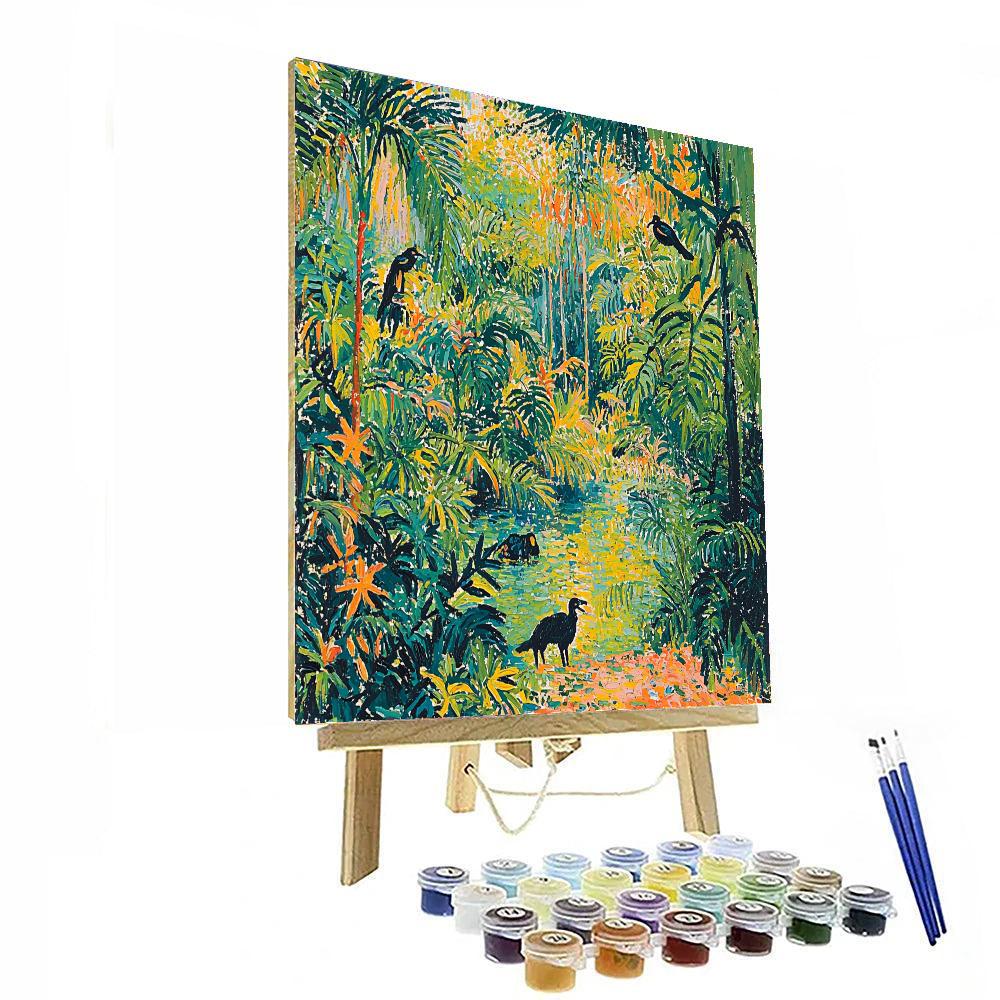Henri Rousseau Inspired Vibrant Rainforest Melody  Paint By Numbers