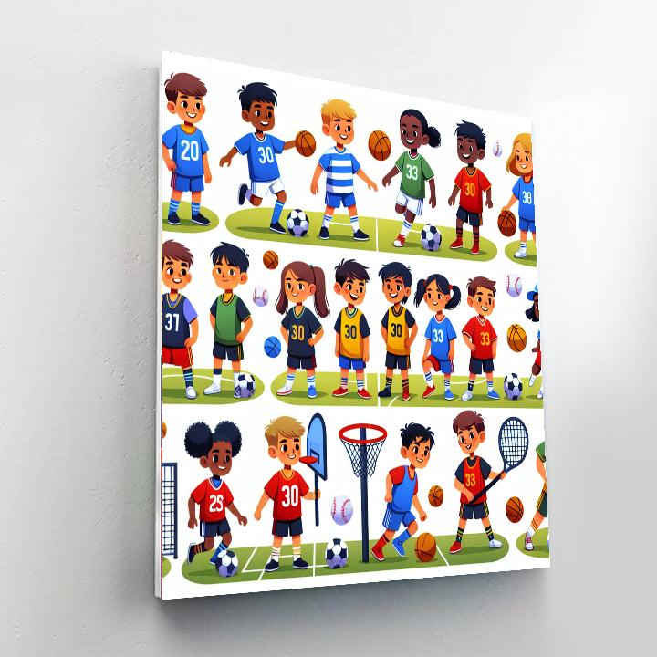 Sports Team Spirit Paint By Numbers Kits