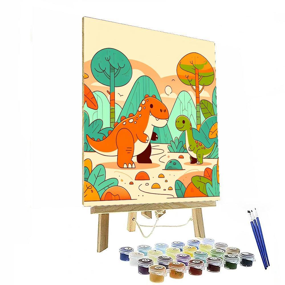 Dinosaur Jungle Journey Paint By Numbers