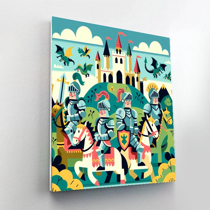 Fantasy Quest Of Brave Knights Paint By Numbers Kits