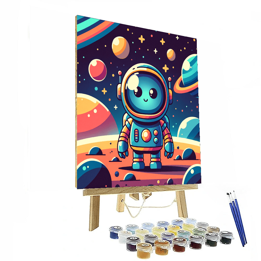 Galactic Robot Explorer Number Painting