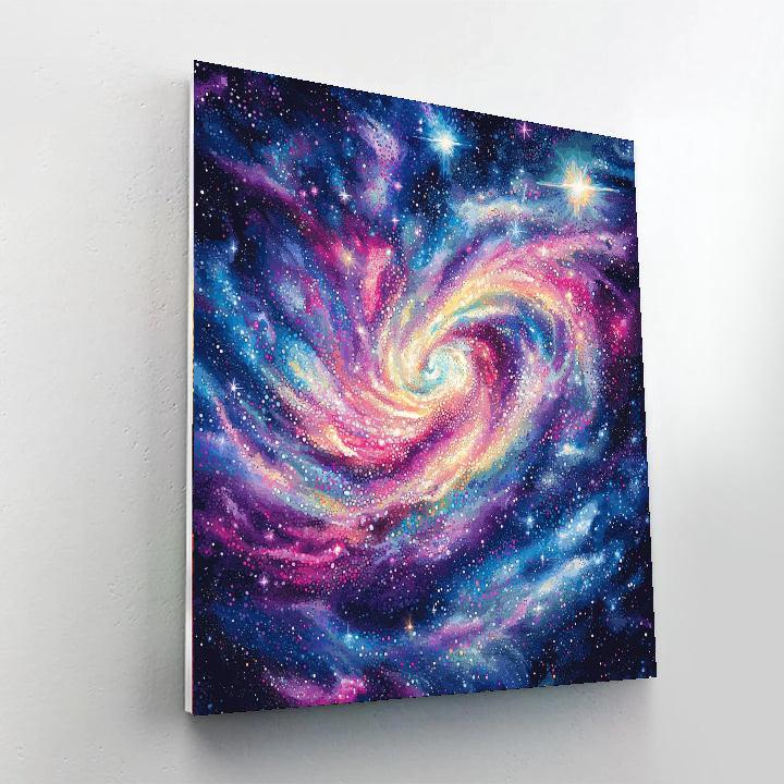 Georges Seurat Inspired Luminous Galaxy  Numbered Painting Kits