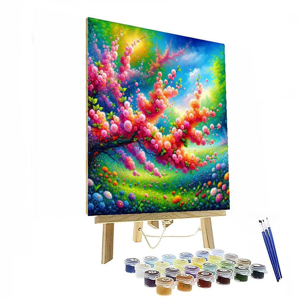 Springtime Blossom Retreat DIY Paint By Numbers