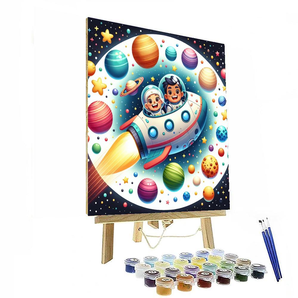 Space Adventure Journey Painting Number Kit