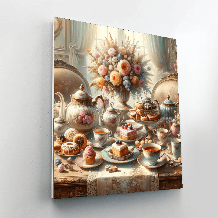 Elegant Victorian Tea Party Paint By Number