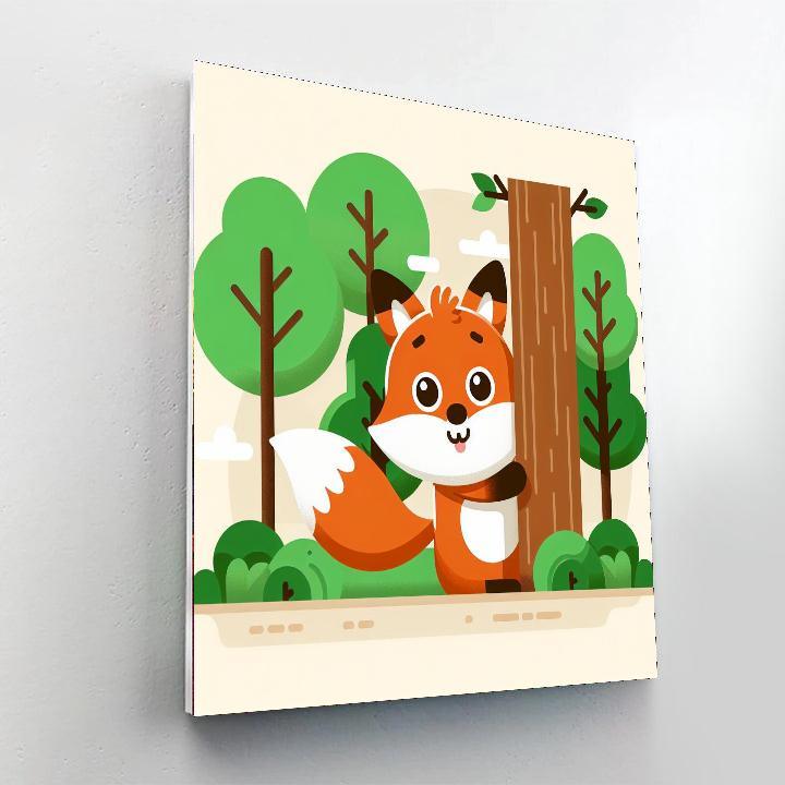 Forest Fox Friends Paint By Color