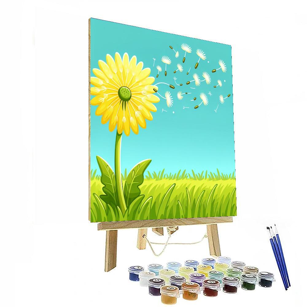 Dazzling Dandelion Paint By Numbers Art