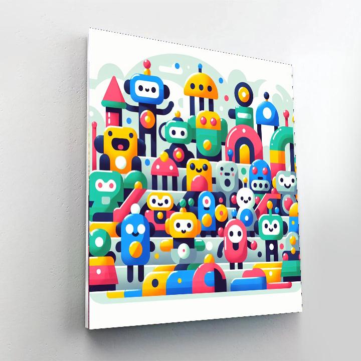 Rocking Robots Painting Number Kit