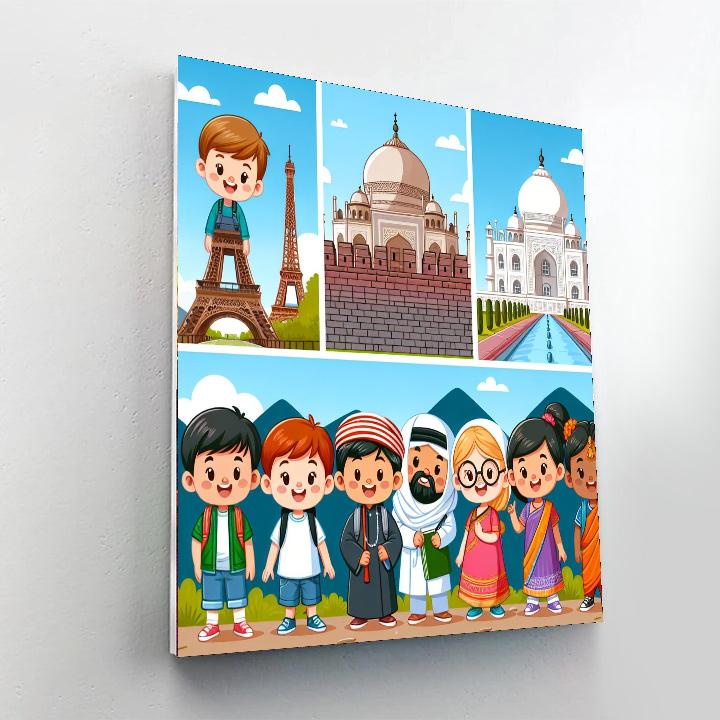 Around The World In Colors Number Painting