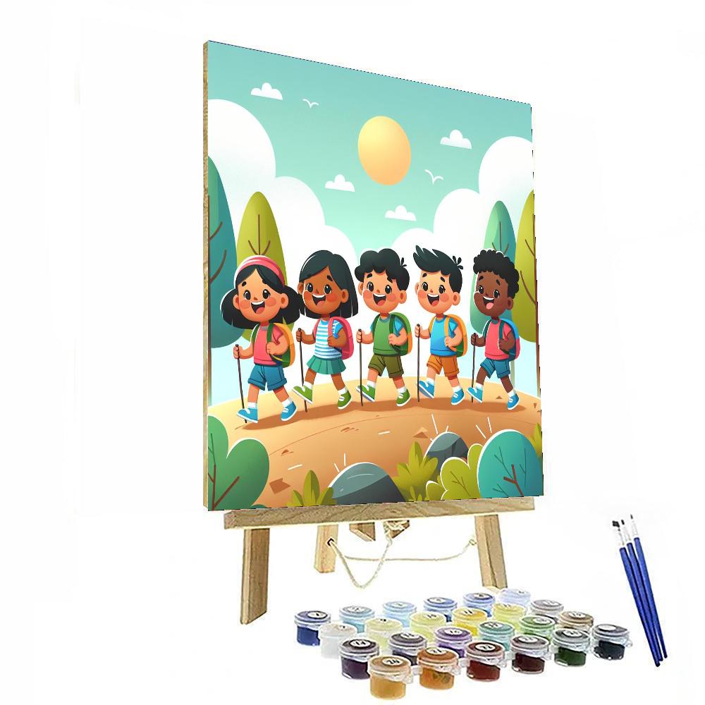 Joyful Hiking Adventure Painting By Numbers Kit