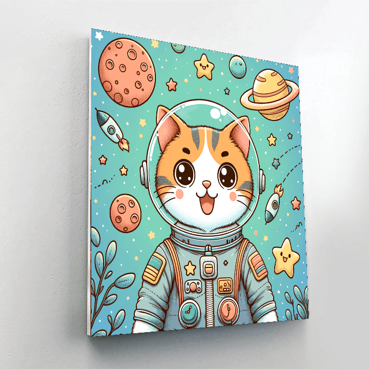 Astro Cat Galaxy Numbered Painting Kits