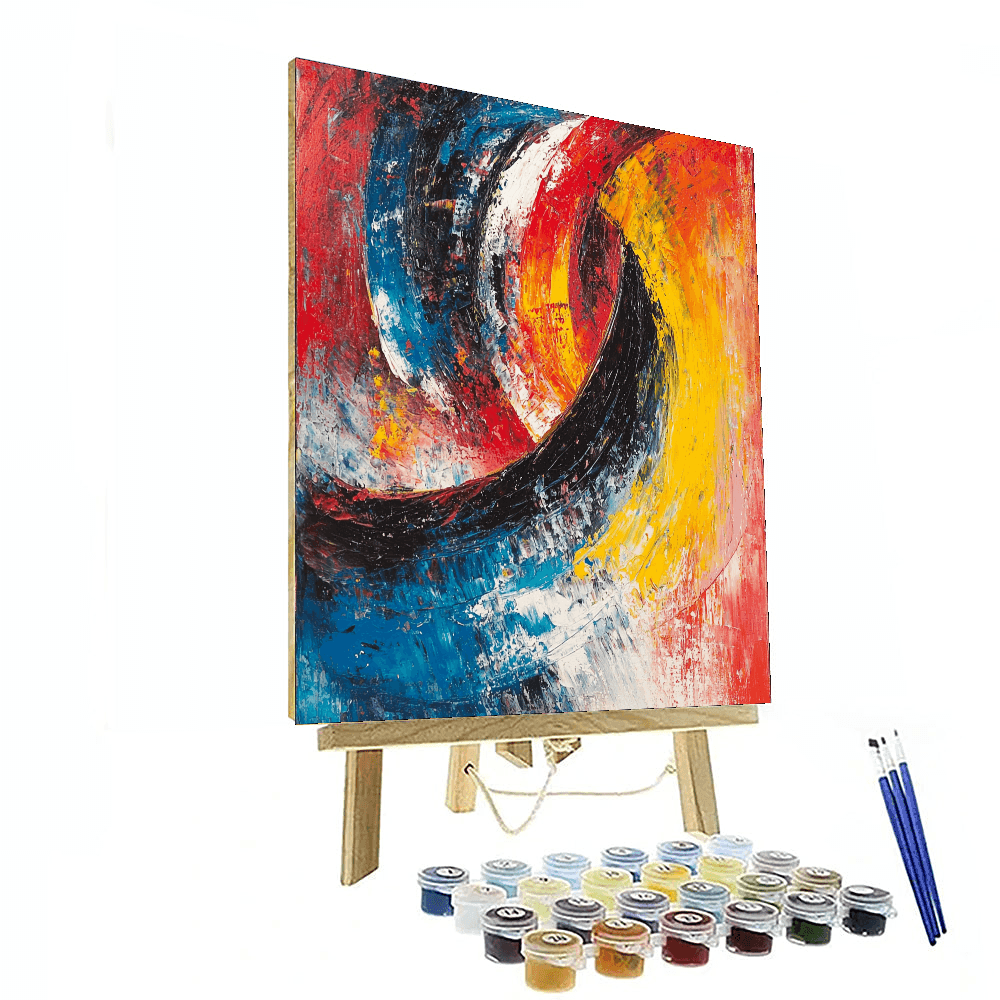 Kline Inspired Whirlwind of Colors - DIY Painting By Numbers Kit