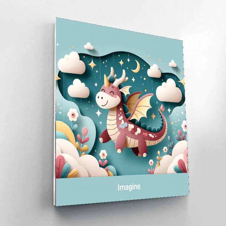 Friendly Dragon Fantasy Paint By Numbers Kits