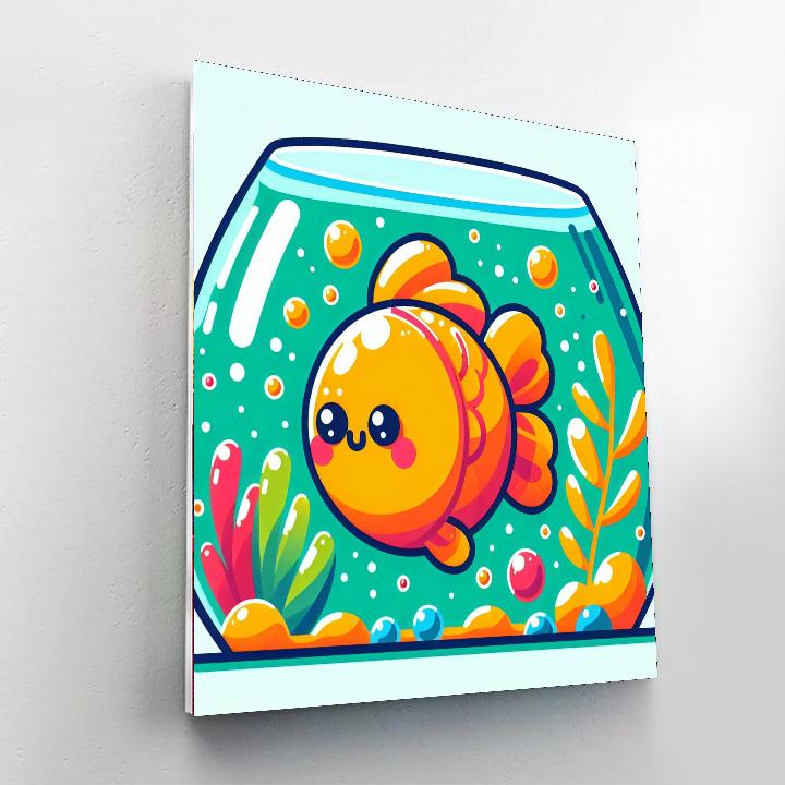 Funky Goldfish DIY Paint By Numbers